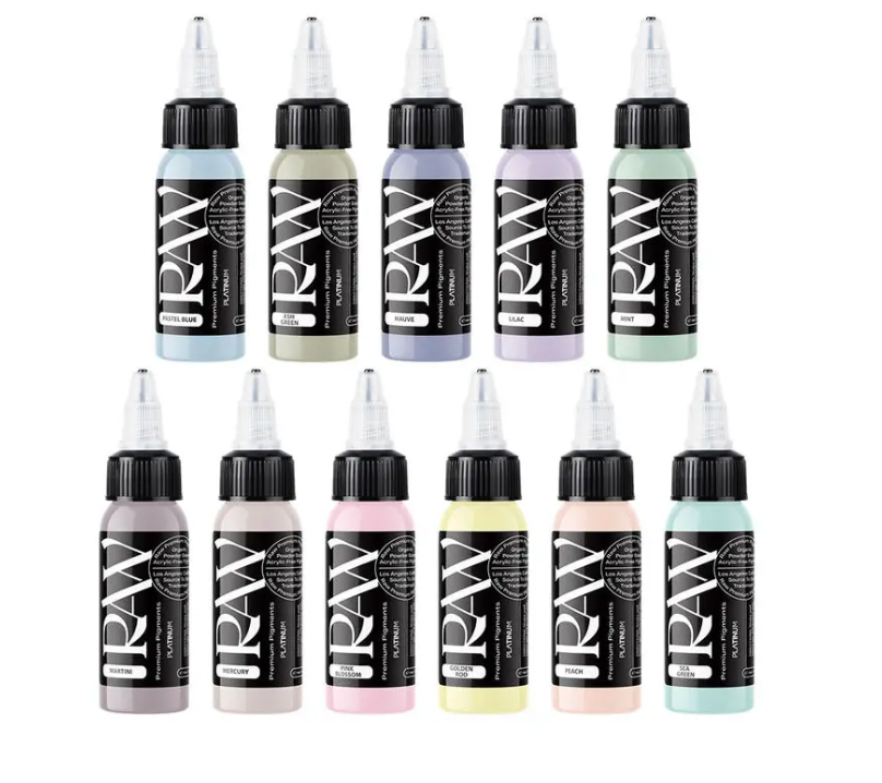 Raw Pigments EU - Pastel Color Set - 11 x 30 ml / 1 oz