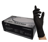 Nitras - BLACK WAVE Nitril Einmalhandschuhe, schwarz