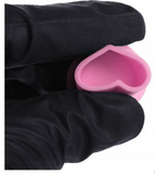 Herzförmige Silikon Farbkappen - Rosa - 100er Pack