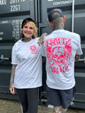 Krautz Ironz - T-Shirt Weiß + Neon Pink