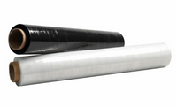 Stretchfolie 50 cm x 150 Meter - Schwarz & Transparent