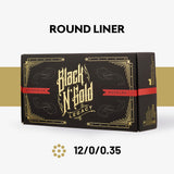 Black n' Gold Legacy - Round Liner Long Taper Tattoo Needles (12/0.35)